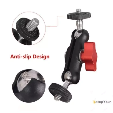 Phụ Kiện Chụp Ảnh Kim Loại Kẹp Cánh Tay Đôi, Gắn Mic Đèn Điện Thoại - 73.590 VND 7