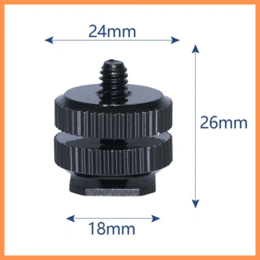 Phụ Kiện Chuyển Hotshoe Máy Ảnh Sang Ren 1/4 - Đèn Trợ Sáng, Kẹp Điện Thoại 25k 3