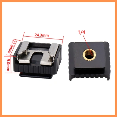 Phụ Kiện Chuyển Hotshoe Máy Ảnh Sang Ren 1/4 - Đèn Trợ Sáng, Kẹp Điện Thoại 25k 8