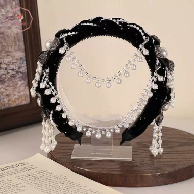 Phụ kiện cưới: vòng tóc sang trọng nữ ngọc trai tháo lắp dễ dàng, phù hợp tiệc sự kiện - Giá ưu đãi 91.368 VND