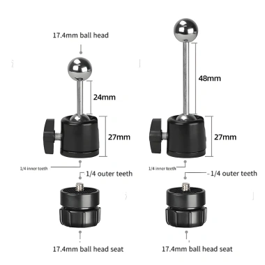 Phụ kiện đa chức năng 360 độ xoay: Đầu bóng kim loại 17,4mm cho điện thoại và máy tính bảng - Giá 80.743đ 3