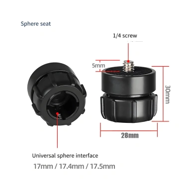 Phụ kiện đa chức năng 360 độ xoay: Đầu bóng kim loại 17,4mm cho điện thoại và máy tính bảng - Giá 80.743đ 4