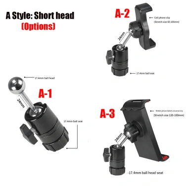 Phụ kiện đa chức năng 360 độ xoay: Đầu bóng kim loại 17,4mm cho điện thoại và máy tính bảng - Giá 80.743đ 7