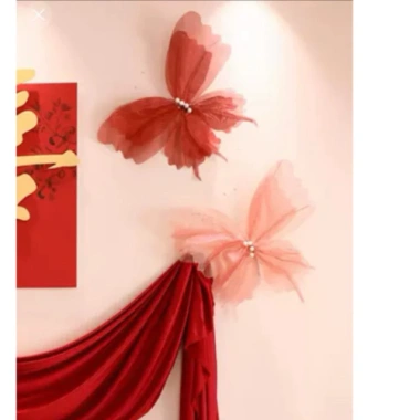 Phụ kiện dán tường trang trí phòng khách ngày Tết - Chữ Tết đỏ, decor nhà giá rẻ