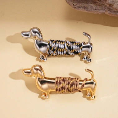 Phụ kiện kim loại chó thổ cẩm thiết kế độc đáo, phù hợp nữ - Giá chỉ 77.550₫ 2