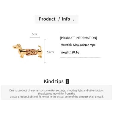 Phụ kiện kim loại chó thổ cẩm thiết kế độc đáo, phù hợp nữ - Giá chỉ 77.550₫ 9