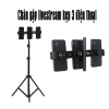 Phụ kiện livestream thanh ngang kẹp 3 máy điện thoại, chân gậy, giá 59.950 VND