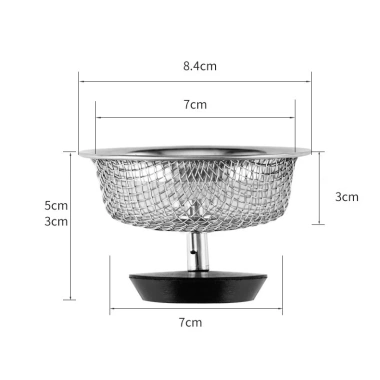 Phụ kiện lọc rác bồn rửa chén inox tay cầm, nút cao su siêu bền - Giá chỉ 13.000₫
