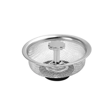 Phụ kiện lọc rác bồn rửa chén inox tay cầm, nút cao su siêu bền - Giá chỉ 13.000₫