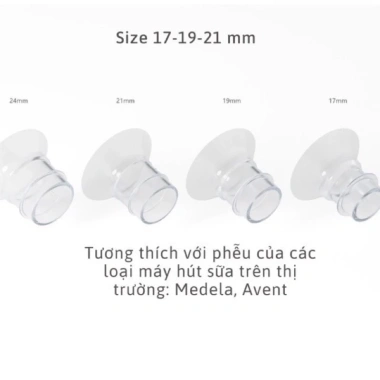 Phụ kiện máy hút sữa - Van mỏ vịt & Đệm hạ size phễu 13‑21mm, giảm giá 23% chỉ 18.000₫