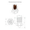 Phụ kiện máy in 3D thép cứng E3D V6 - Xịt ba lỗ UWC 2 màu đen, bền bỉ, giá tốt 5
