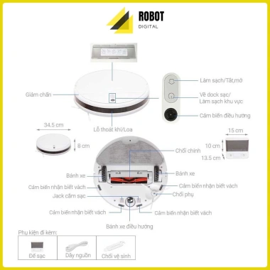 Phụ kiện Mi Vacuum Mop 2 Pro/Lite: Chổi giữa, HEPA, Lọc bụi, Khăn lau - 17.500 VND