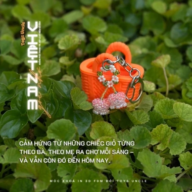 Phụ kiện móc khóa giỏ hoa Việt Nam Rực Rỡ - BST Góc Nhỏ 3D FDM, giá 97.200₫