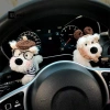 Phụ kiện ô tô trang trí chuyển số bánh răng, tín hiệu rẽ West Highland Dog, wiper, búp bê gương chiếu hậu 7