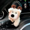 Phụ kiện ô tô trang trí chuyển số bánh răng, tín hiệu rẽ West Highland Dog, wiper, búp bê gương chiếu hậu 9