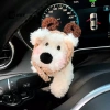 Phụ kiện ô tô trang trí chuyển số bánh răng, tín hiệu rẽ West Highland Dog, wiper, búp bê gương chiếu hậu 13