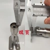 Phụ kiện ống nối trụ lan can cầu thang thép không gỉ - góc xoay, giá đỡ ống vuông tròn HK2Y 6