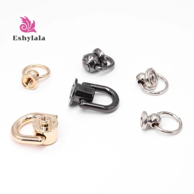 Phụ kiện phần cứng Túi đeo nhẫn D dạng chữ D - Khóa kim loại, kẹp bên, dây chuyền & tay cầm kết nối - Giá chỉ 35.856₫