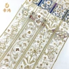Phụ kiện retro thêu sequin ren vàng phong cách dân tộc 5.5cm - OLAX