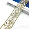 Phụ kiện retro thêu sequin ren vàng phong cách dân tộc 5.5cm - OLAX 6