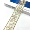 Phụ kiện retro thêu sequin ren vàng phong cách dân tộc 5.5cm - OLAX 8