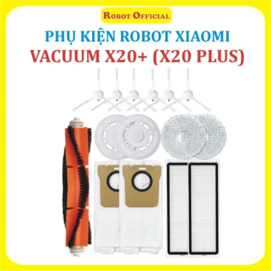 Phụ kiện Robot hút bụi Mi Vacuum X20+ – Lọc HEPA, Khăn lau, Chổi giữa & cạnh, Túi rác – Giá chỉ 49.000 Phụ kiện Robot hút bụi Mi Vacuum X20+ – Lọc HEPA, Khăn lau, Chổi giữa & cạnh, Túi rác – Giá chỉ 49.000