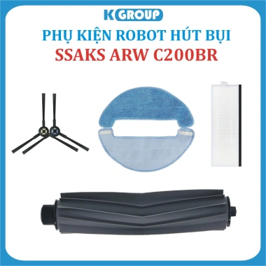 Phụ kiện robot hút bụi SSAKS ARW C200BR Lọc HEPA, khăn giẻ lau, chổi giữa chỉ 69.000₫