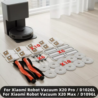 Phụ kiện robot Xiaomi X20 Pro, X20 Max, D102GL, D109GL: chổi, lọc Hepa, khăn lau, túi bụi - 557.700₫