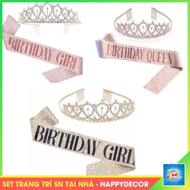 Phụ kiện sinh nhật Bờm cài tóc Vương miện đá đa dạng - Giá chỉ 40.000₫ (giá gốc 51.200₫)