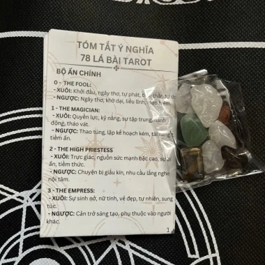 Phụ kiện Tarot đa dạng: Túi, Thảm, Đá, Hướng dẫn, Palo Santo, Thanh Đá Mặt Trăng Selenite - Giá chỉ 9.300 VND