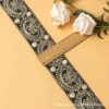 Phụ kiện thời trang dân tộc retro thêu kim sa lấp lánh, dây vàng, 53.526 VND 4