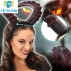Phụ kiện tóc cosplay Halloween màu đen đỏ sừng ác quỷ - Giá chỉ 119.400 cho carnival và party