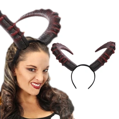 Phụ kiện tóc cosplay Halloween màu đen đỏ sừng ác quỷ - Giá chỉ 119.400 cho carnival và party 7