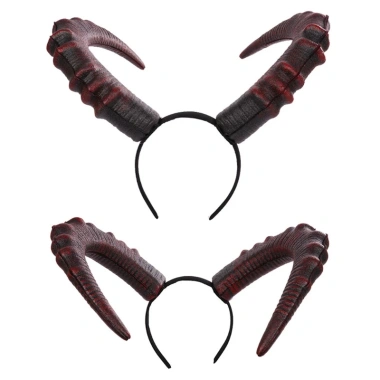 Phụ kiện tóc cosplay Halloween màu đen đỏ sừng ác quỷ - Giá chỉ 119.400 cho carnival và party 8