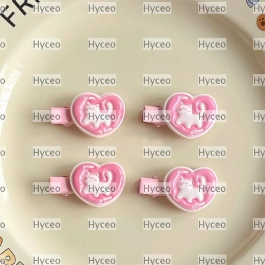 Phụ Kiện Tóc HYCEO Trái Tim Tình Yêu Mèo Hồng và Mỏ Vịt Kẹp Tóc Bé Gái Phụ Kiện Tóc HYCEO Trái Tim Tình Yêu Mèo Hồng và Mỏ Vịt Kẹp Tóc Bé Gái