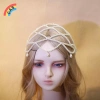Phụ kiện tóc lưới - Dây chuyền mũ ngọc trai làm tay, trang trí cô dâu, giá 120k VN 5