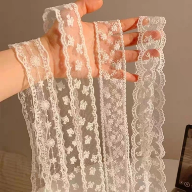 Phụ kiện tóc nữ ren kèm khăn lụa, nơ dài và dây ruy băng - Giá ưu đãi 35.733₫