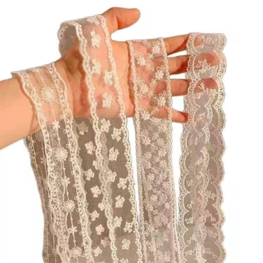 Phụ kiện tóc nữ ren kèm khăn lụa, nơ dài và dây ruy băng - Giá ưu đãi 35.733₫