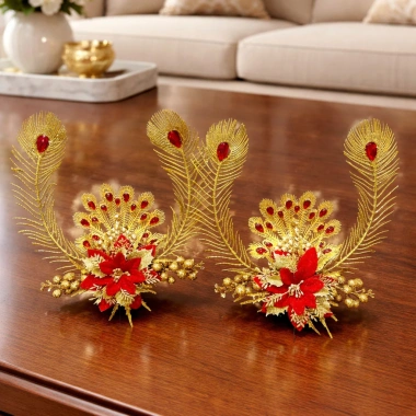 Phụ kiện trang trí dừa bưởi Tết - Đầu dừa lông công Chonmua 365, giá chỉ 45.000đ 3