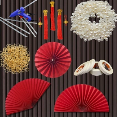 Phụ Kiện Trang Trí Tết 2.026 Quạt Giấy Đỏ Nhiều Size Giá Ưu Đãi 15.000đ