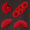 Phụ Kiện Trang Trí Tết 2.026 Quạt Giấy Đỏ Nhiều Size Giá Ưu Đãi 15.000đ 2