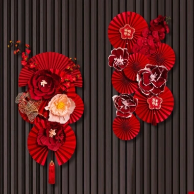 Phụ Kiện Trang Trí Tết 2.026 Quạt Giấy Đỏ Nhiều Size Giá Ưu Đãi 15.000đ