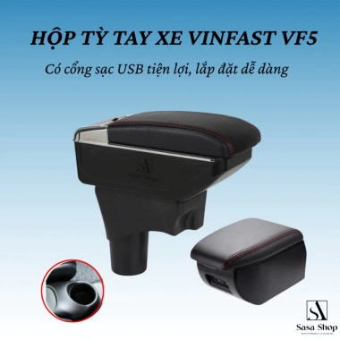 Phụ Kiện VinFast VF5 Cao Cấp: Bệ Tỳ Tay USB, Thảm Taplo, Lót Sàn Cao Su, Bọc Vô Lăng - 219.000đ