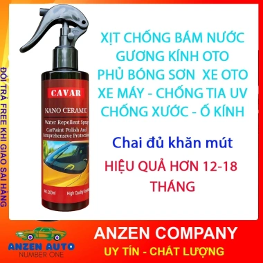 Phủ Nano Ceramic C.A.M KẾT TỐT - Chống bám nước, xước, UV cho kính, gương hậu, kính chắn gió - 199k