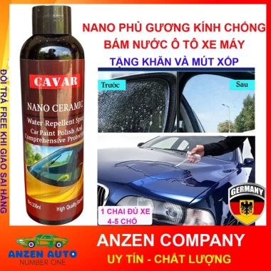 Phủ Nano Ceramic C.A.M KẾT TỐT - Chống bám nước, xước, UV cho kính, gương hậu, kính chắn gió - 199k 2