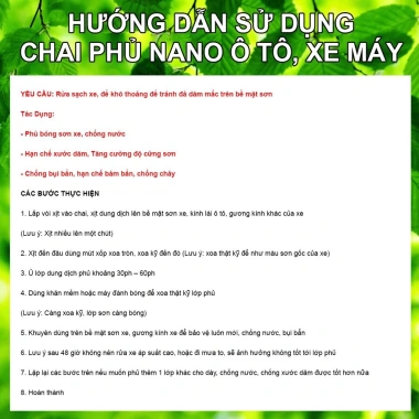 Phủ Nano Kính Ôtô Nano Wax 200ml - Phủ Ceramic, Bảo Vệ Bóng Sơn, Ngăn Đọng Nước và Bụi Bẩn - Giá Ưu Đãi 195k 2