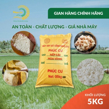 Phuc Cu Rice 5KG Gạo Nếp Cái Hoa Vàng Nếp Bắc 3,5 Tháng Tuổi Dẻo Thơm Gạo Quê Nấu Xôi Làm Bánh Giá 180.000 VND