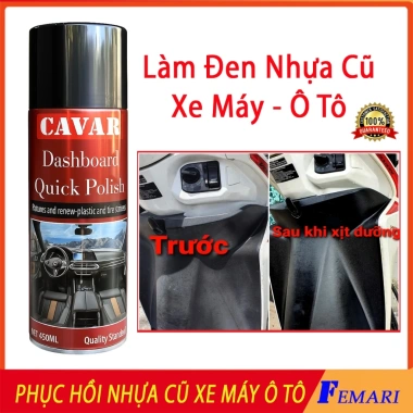 Phục hồi nhựa nhám ô tô, xe máy - Làm đen, mới Sprayking FEMARI, giá ưu đãi 159k