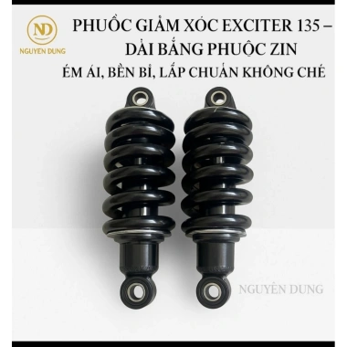 Phuộc Giảm Xóc Sau Exciter 135 – Dài Bằng Zin, Êm Ái, Bền Đẹp, Lắp Chuẩn, Không Chế Cháo
