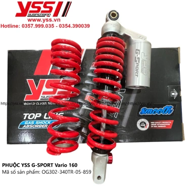 Phuộc YSS G-SPORT Vario 160 Đỏ Bạc OG302-340TR-05-859 - 3,5 triệu, giảm 1 triệu